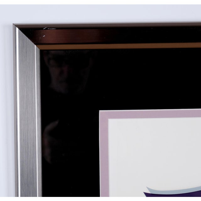 Metal 1982 Erte "Gemini" Hand Signed & Numbered Limited Edition Lxxxviii/Xc (88/90) Framed & Matted Serigraph Excellent Print in Very Good Frame For Sale - Image 7 of 8