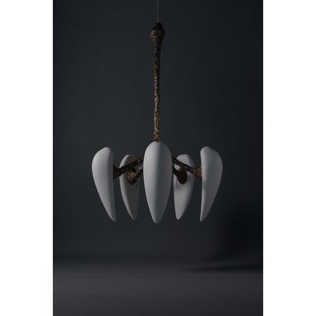 LV-426 Balanced Pendant Light in Patinated Cast Bronze by William Guillon For Sale - Image 17 of 18