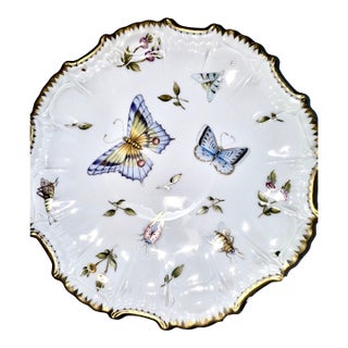 Anna Weatherley Butterfly Spring in Budapest Hand Painted Porcelain China With 24 K Gold Scallop Accents For Sale