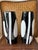 Clyde Burt Vintage Modernist Black and White Ceramic Vases, Made in Japan - A Pair For Sale - Image 4 of 11