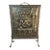 Antique Stamped Repousse Brass Figural Tavern Scene Fireplace Screen For Sale