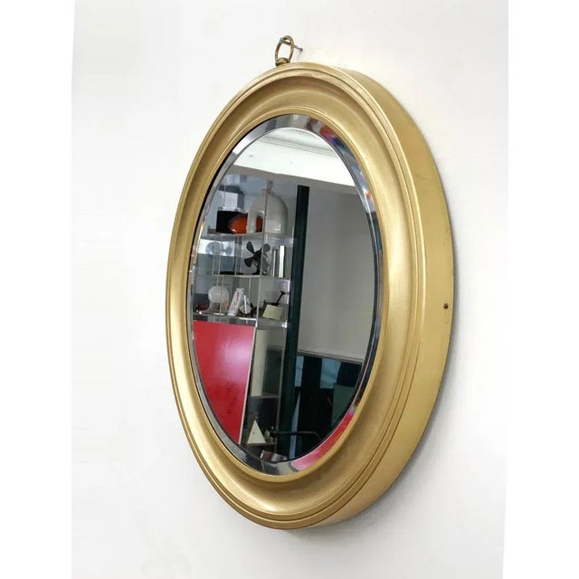 Artemide Mid-Century Italian Golden Aluminum Mirror by Sergio Mazza for Artemide, 1960s For Sale - Image 4 of 18