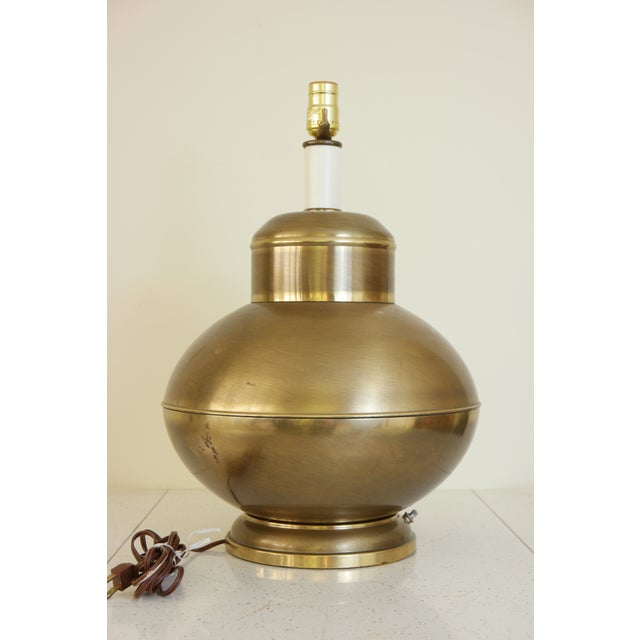 1950s 1950s Vintage Art Deco Brass Table Lamp For Sale - Image 5 of 9