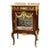 Louis XV Marquetry Cabinet With Floral Damask Interior & Marble Top For Sale