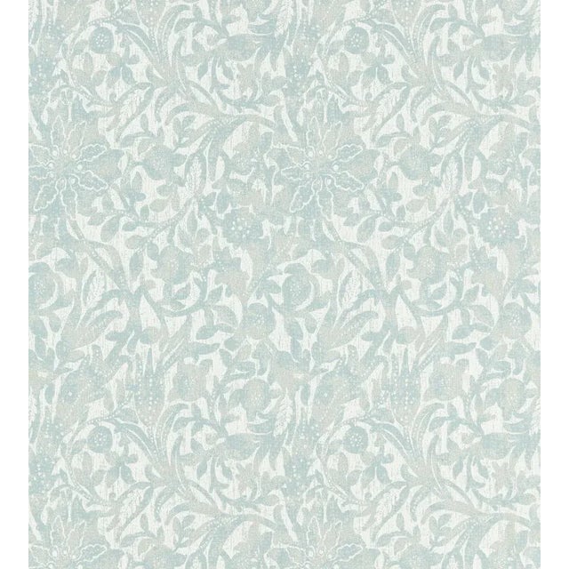 Traditional Sample - The House of Scalamandré Bali Floral Fabric, Surf For Sale - Image 3 of 3