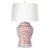 Briar Chinoiserie Floral Ceramic Table Lamp, Red For Sale - Image 4 of 4