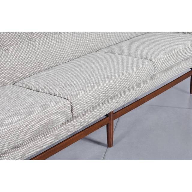 Mid-Century Modern Sculptural Walnut Sofa, 1960s For Sale - Image 9 of 14