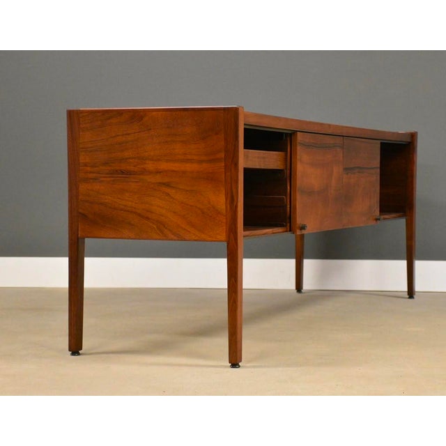 Mid-Century Modern 1960s Refinished 75” Jens Risom Paldao Credenza For Sale - Image 3 of 11