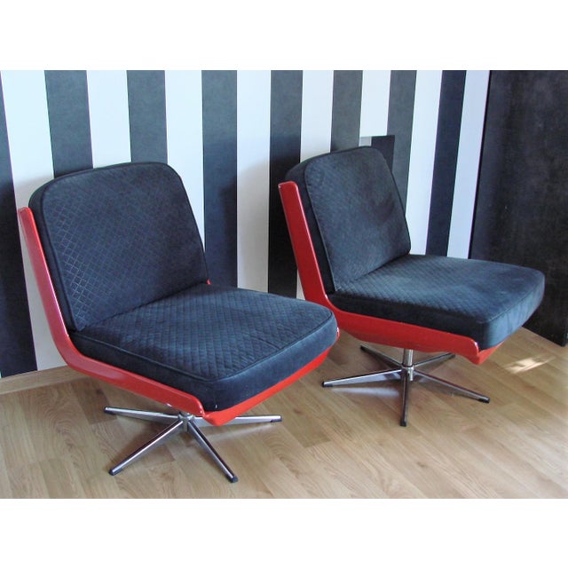 Textile Set of German Armchairs from Dinna Veb Mobel Kombinat, 1960s For Sale - Image 7 of 18