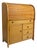 Vintage Oak Tambour Roll Top Secretaire For Sale