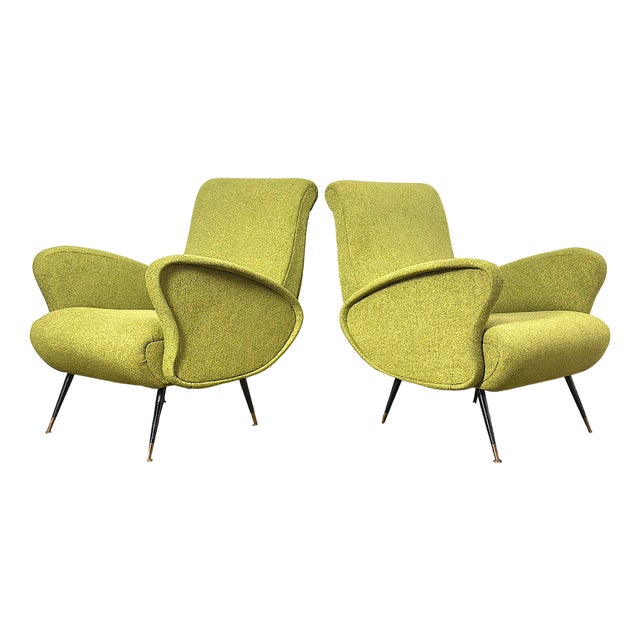 Vintage Armchairs from Isa Bergamo, Italy, 1950s, Set of 2 For Sale