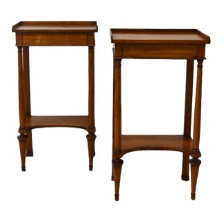 Pair of Small Fruitwood Nightstands For Sale