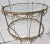 Metal Hollywood Regency Gilt Metal Ornate and Glass Top Candle Stand Plant Stand For Sale - Image 7 of 8