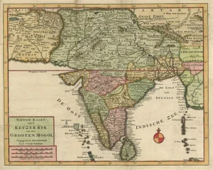 Map of the Empire of the Great Mogul including India, 1731