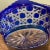 Vintage Limited Edition Cobalt Blue Cut to Clear Bohemian Crystal Centerpiece Basket For Sale - Image 9 of 13