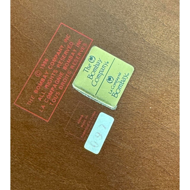 Vintage Bombay Company Scalloped Edge Queen Anne Style Side Tables, a Pair For Sale - Image 12 of 12