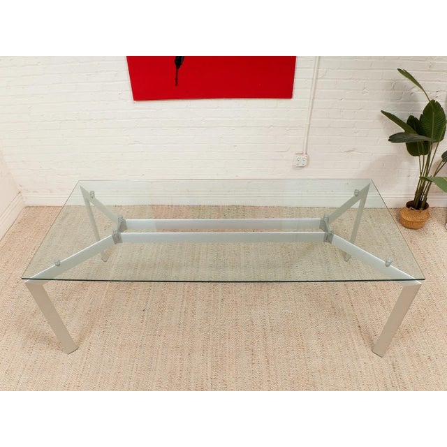 Late 20th Century Late 20th Century Seccose Mario Hasuike Italian Glass Dining Table With Six Chairs For Sale - Image 5 of 12