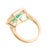 Contemporary Art deco style Natural high quality zambian Emerald & diamond ring 18k gold For Sale - Image 3 of 18
