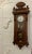 Antique Victorian quality carved oak Vienna wall clock having a quality carved oak case with turned columns, original...