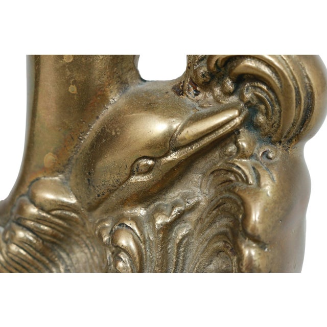 Brass Dolphin Bookends - a Pair For Sale In Tampa - Image 6 of 7
