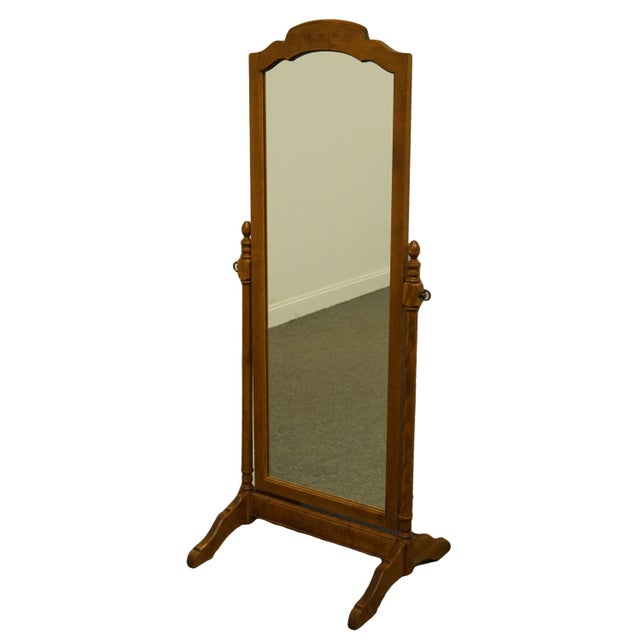 Ethan Allen Heirloom Nutmeg Maple Standing Floor Mirror Chairish