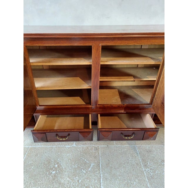 Walnut Sideboard attributed to Charles Dudouyt, 1940s For Sale - Image 10 of 13