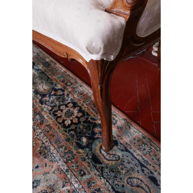 Rococo Louis XV Sofa in Oak For Sale - Image 4 of 6