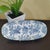 2010s Early 21st Century Grace Tea Ware Blue & White Floral Oval Porcelain Serving Tray For Sale - Image 5 of 5