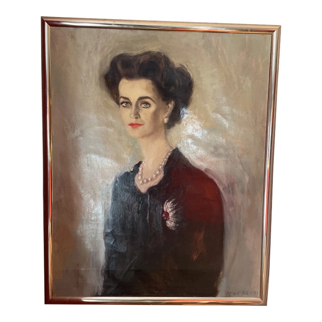 Portrait of Margaret, Duchess of Argyle by Peter Sheil 1984 For Sale