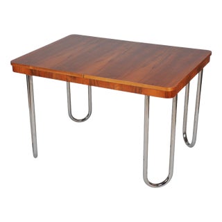 Bauhaus Oak Foling Table by J. Halabala for UP Zavody, Czech, 1930s For Sale