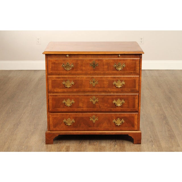 Baker Chippendale Style Walnut TV Chest For Sale - Image 9 of 12