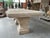 Authentic Hand Carved 3-Pedestal Limestone Garden Table From Provence, France For Sale - Image 9 of 18
