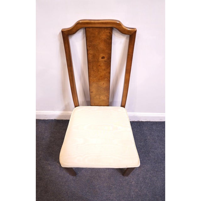 Brown Thomasville Tokaido Collection Burled Walnut Asian Modern Dining Side Chair 10821-813-814 For Sale - Image 8 of 12