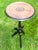 Oxblood Red Antique, Walnut, Tripod, Occasional Table, Carved Tulip Motif, Geometric-Incised Details, Victorian/Eastlake Attributes, C 1900-1930’s For Sale - Image 8 of 12