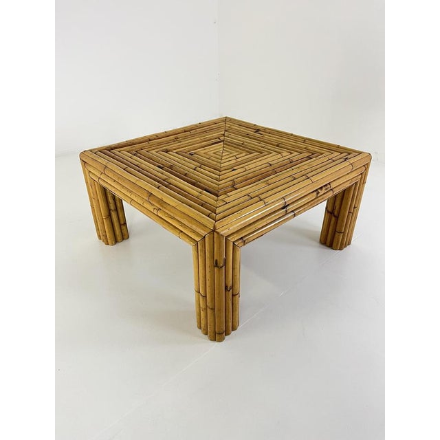 Bamboo Coffee Table in the style of Vivai del Sud, Italy, 1960s For Sale - Image 12 of 18