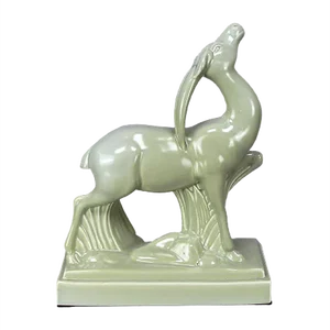 Art Deco Ceramic Deer Figure