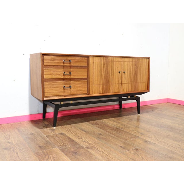 Wood 1960s Mid Century Modern VintageTeak Sideboard Credenza by Nathan For Sale - Image 7 of 15