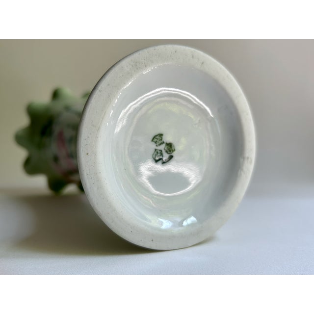 Circa 1900 Leonard Austria Roses Fluted Porcelain Vase For Sale - Image 14 of 17