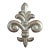 Fleur De Lis Wall Hanging, Rubbed Silver For Sale