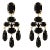 Greta Earrings (Black) (Clip On) For Sale
