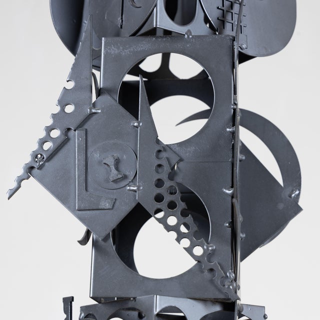 Gray Iron Sculpture, Paolo Conti, 1987 For Sale - Image 8 of 12