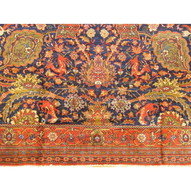 Red Antique Ferahan Oriental Rug, in Room size, with Palmettes For Sale - Image 8 of 12