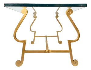 Gilt Wrought Iron Continental Coffee Table