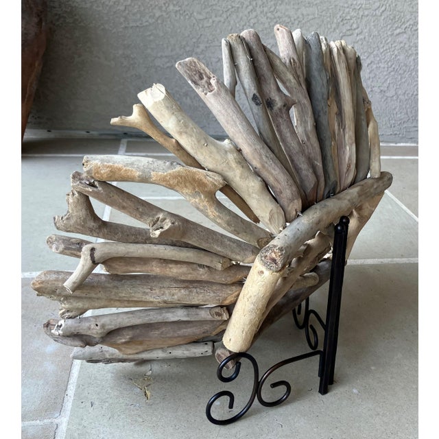 Late 20th-Century Adirondack-Inspired Branch & Twig Works Centerpiece Pedestal Bowl For Sale - Image 10 of 18