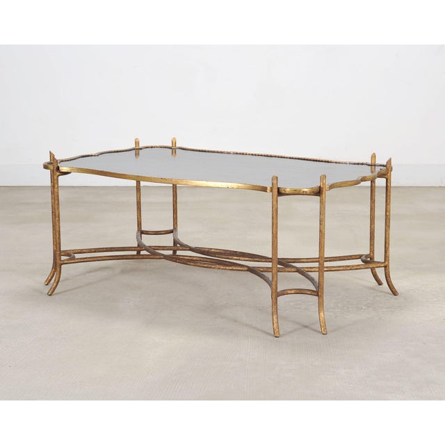 Chinoiserie Dennis & Leen Chinoiserie Iron Gilt Tray Cocktail Table For Sale - Image 3 of 17