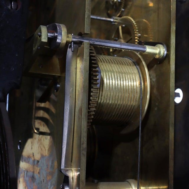 Antique J. E. Caldwell & Co, Philadelphia Mahogany Tall Case Clock C1890 For Sale - Image 17 of 18