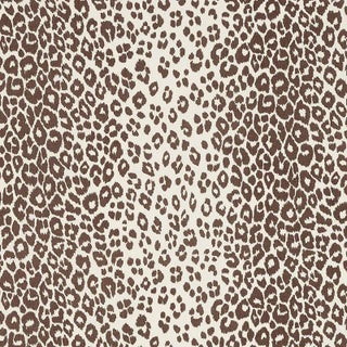 Sample - Schumacher Leopard Fabric in Brown For Sale