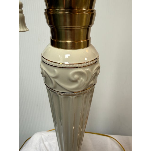 Vintage Quoizel for Lenox Empire Table Lamps, Pair For Sale - Image 12 of 12