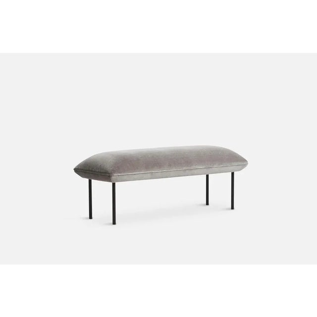Nakki tall bench by mika tolvane materials: foam, plywood, elastic belts, fabric (harald 3, 0143) dimensions: d 45 x w 120...