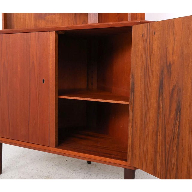 Vintage Danish Teak Corner Cabinet with Display Case, 1960s For Sale - Image 9 of 13